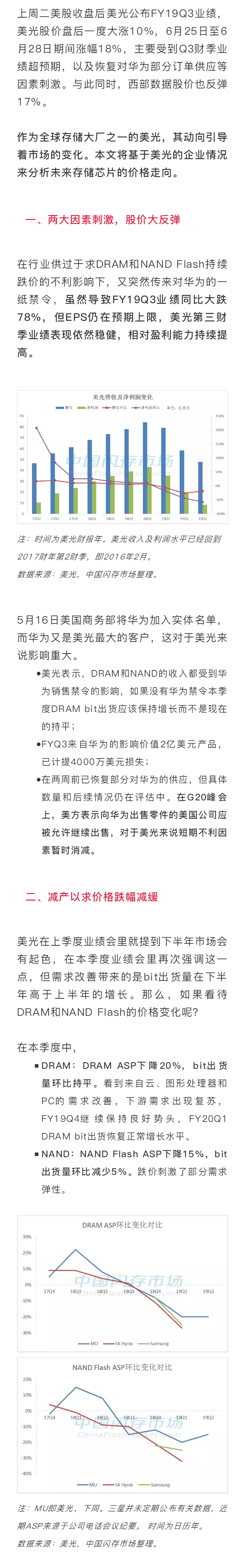 存儲芯片價格是否見底？